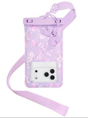 NEW Love Shack Fancy Case Mate Happy Thoughts Waterproof Floating Pouch Hibiscus
